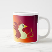 Lustiger sitzender Hahn Jumbo-Tasse (Rechts)