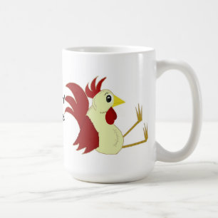 Lustiger sitzender Hahn Kaffeetasse
