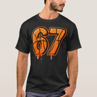 Lustiger Six Seven 67 Meme Gen Alpha 67 Basketball T-Shirt