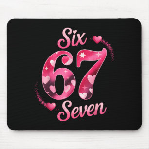 Lustiger Six Seven 6 7 Meme für Männer Frauen Kind Mousepad
