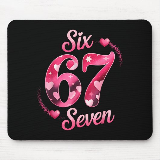Lustiger Six Seven 6 7 Meme für Männer Frauen Kind Mousepad (Vorne)