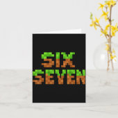 Lustiger Six Seven 6 7 Meme Gen Alpha Slang Spiel  Karte (Gelbe Blume)