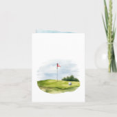 Lustiger Six-tee Golf 60. Geburtstag Einladung (Rückseite)