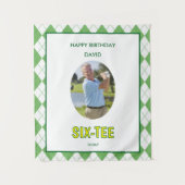 Lustiger Six-tee Golf 60. Geburtstag Wandteppich (Vorderseite)