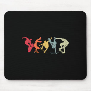 Lustiger Skateboard-Liebhaber Vintage Retro Skateb Mousepad