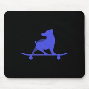 Lustiger Skateboarding-Hund Französische Bulldogge Mousepad