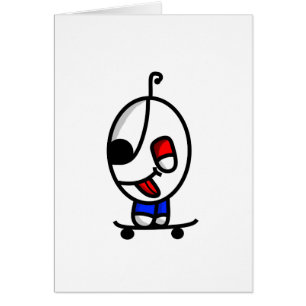 lustiger skateboarding Typ