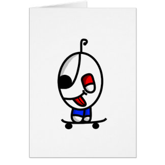 lustiger skateboarding Typ