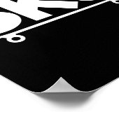 Lustiger Skater Skateboardfahren  Poster (Ecke)