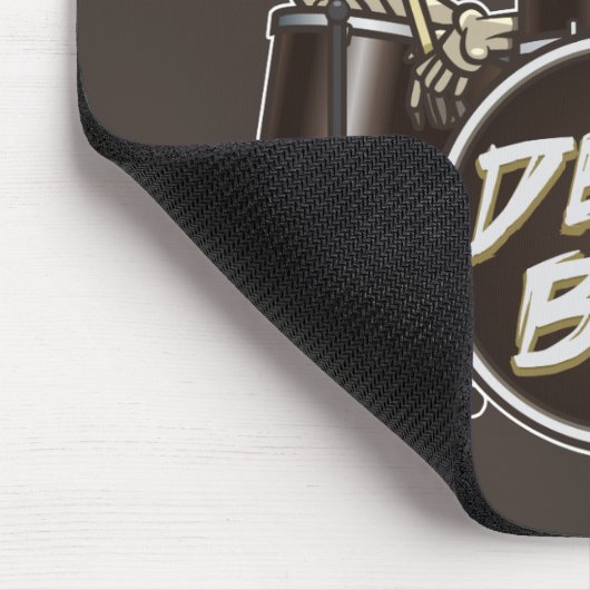 Lustiger Skeleton Schlagzeuger Mousepad (Ecke)