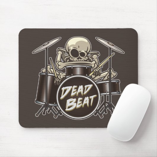 Lustiger Skeleton Schlagzeuger Mousepad (Mit Mouse)