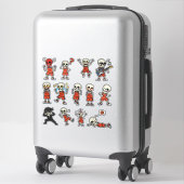 Lustiger Skelett-Basketball-Sticker-Pack — Totenko Aufkleber (Koffer)