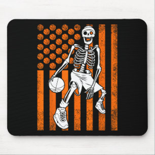 Lustiger Skelett-Basketballspieler USA Amerikanisc Mousepad