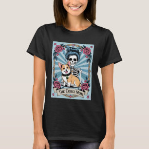 Lustiger Skelett Corgi Mama Halloween Gruseliger H T-Shirt