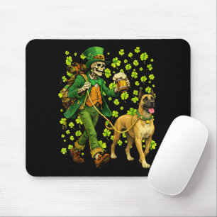 Lustiger Skelett gehender Great Dane Gothic Hunde  Mousepad