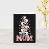 Lustiger Skelett-Mama Muttertag Karte (Gelbe Blume)