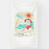Lustiger Skelett Sommer Banner (Vertikal)