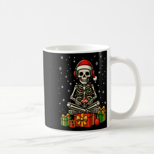 Lustiger Skelett-Spielcontroller Weihnachtsbeleuch Kaffeetasse (Rechts)