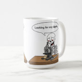 Lustiger Skelett sucht Würde Kaffeetasse (VorderseiteRechts)