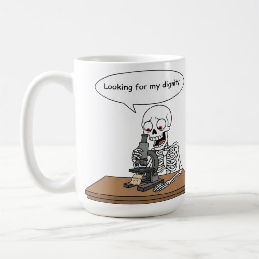 Lustiger Skelett sucht Würde Kaffeetasse (Links)