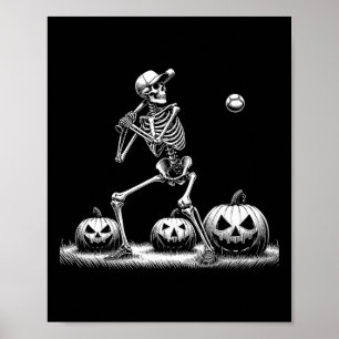 Lustiger Skelett-Verkäufer Halloween Männer Frauen Poster