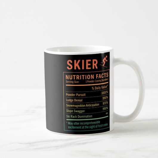 Lustiger Skifahrer _6 Kaffeetasse (Rechts)