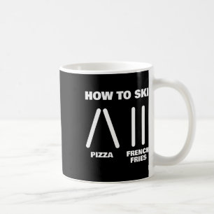 Lustiger Skilehrer Pizza Pommes Frites Ski Liebhab Kaffeetasse