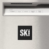 Lustiger Skispruch abgenutzter Outdoor-Witz Männer Magnet (In Situ (Geschirrspüler))