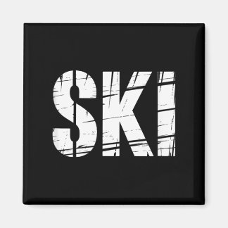 Lustiger Skispruch abgenutzter Outdoor-Witz Männer Magnet