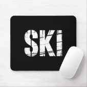 Lustiger Skispruch bedruckter Outdoor-Witz Männer Mousepad (Mit Mouse)