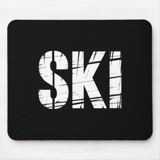 Lustiger Skispruch bedruckter Outdoor-Witz Männer Mousepad (Vorne)