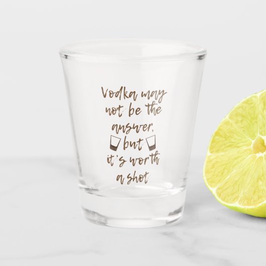 Lustiger Skript-Wodka Schnapsglas (Vorderseite)