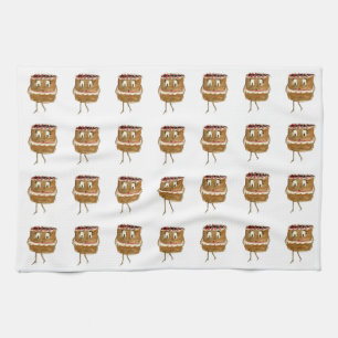 Lustiger skurriler Schwarzwälder Kirschtorte Schok Handtuch