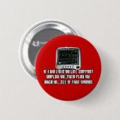 Lustiger Slogan Button (Vorne & Hinten)