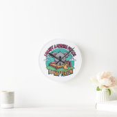 lustiger Slogan Runde Wanduhr (Zuhause)