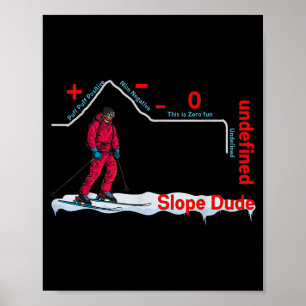 Lustiger Slope-Typ Algebra Geometrie Mittelschule Poster