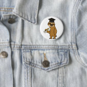 Lustiger Sloth-Abschluss-Cartoon Button (Beispiel)