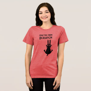 Lustiger Smoking-Cat-Baking-Humor individuell ange Tri-Blend Shirt