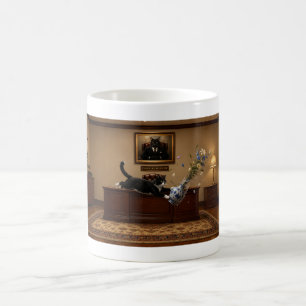 Lustiger Smoking-Cat, der eine Vase umwirft   Chao Kaffeetasse
