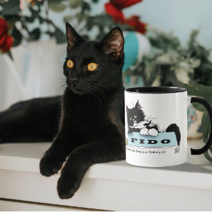 Lustiger Smoking-Cat-Hund-Schüssel Lila Tasse