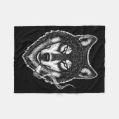 Lustiger Smoking-Wolf-Meme Vintage-Zigarettendesig Fleecedecke (Vorderseite (Horizontal))