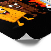 Lustiger S'mores-Marshmallow Poster (Ecke)