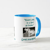 Lustiger Snarly Hundelöwe-Blick Tasse (VorderseiteRechts)