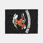 Lustiger Snowboard-Dinosaur, Geschenk für Snowboar Fleecedecke (Vorderseite (Horizontal))