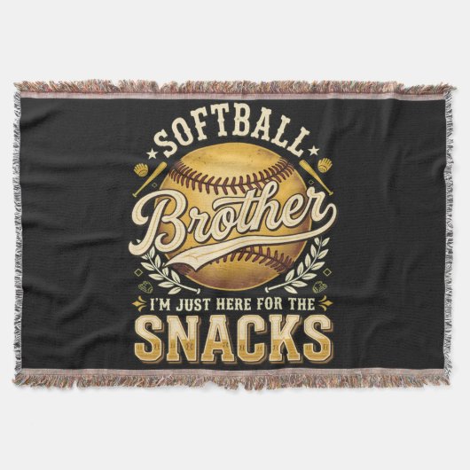 Lustiger Softball-Bruder Snacks Sport Decke (Vorderseite)