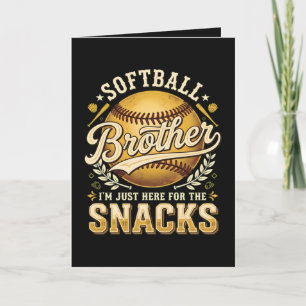 Lustiger Softball-Bruder Snacks Sport Feiertagskarte