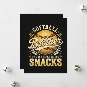 Lustiger Softball-Bruder Snacks Sport Feiertagskarte