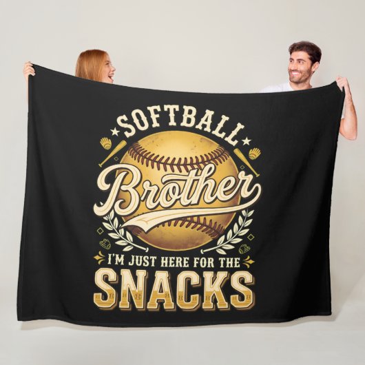 Lustiger Softball-Bruder Snacks Sport Fleecedecke (Beispiel)
