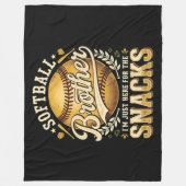 Lustiger Softball-Bruder Snacks Sport Fleecedecke (Vorderseite)