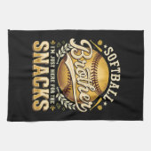 Lustiger Softball-Bruder Snacks Sport Geschirrtuch (Horizontal)